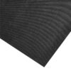 A close-up of the Forklift Mat’s black mesh screen material, positioned diagonally on a white background, highlights the fine grid-like pattern of the mesh.