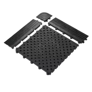 Heavy-Duty Solid Top Interlocking Tile Edges